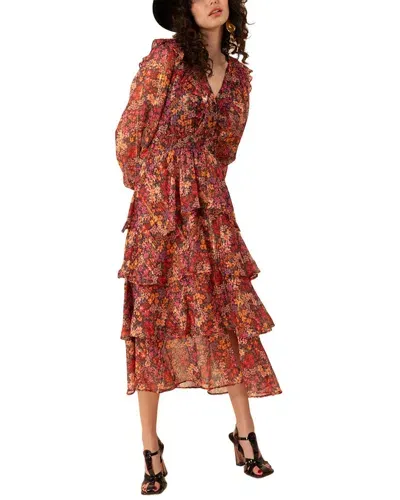 Hale Bob Lurex Jacquard Gown In Multi