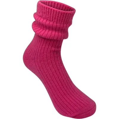 High Heel Jungle By Kathryn Eisman Women's Pink / Purple Cashmere Cloud Sock - Hot Pink In Pink/purple