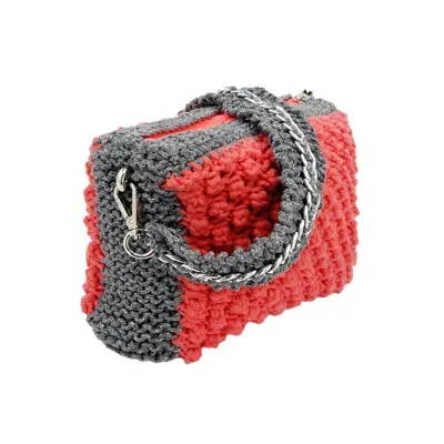 Hilo De Mar Women's Silver / Yellow / Orange Agarimo Hand Knitted Bag - Coral In Silver/yellow/orange