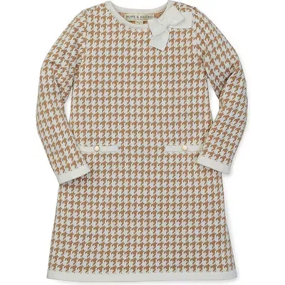 Hope & Henry Girls' Organic Bow Sweater Dress, Kids In Antique White