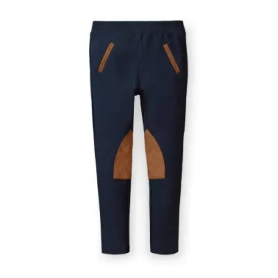 Hope & Henry Girls' Ponte Riding Pant, Kids In Navy