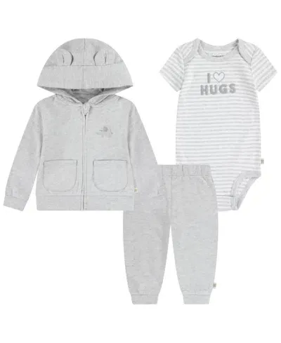 Huggies Baby Boys Jacket, Bodysuit And Pants, 3-piece Set In  Cloud Grey Heather