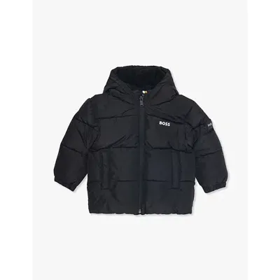 Hugo Boss Babies' Boss Black Logo-print Padded Hooded Shell Jacket 6 Months - 3 Years 12