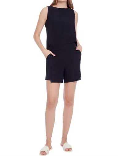 I Love Tyler Madison Elowee Solid Vegan Silk Pleated Skort In Black