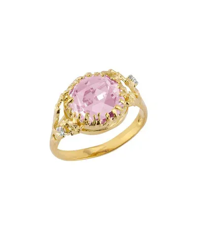 I. Reiss 14k 3.38 Ct. Tw. Diamond & Rose Quartz Cocktail Ring In Gold