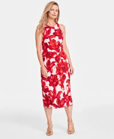 Inc International Concepts Women's Floral-print Midi Dress, Created For Macy's In Bari Bloom