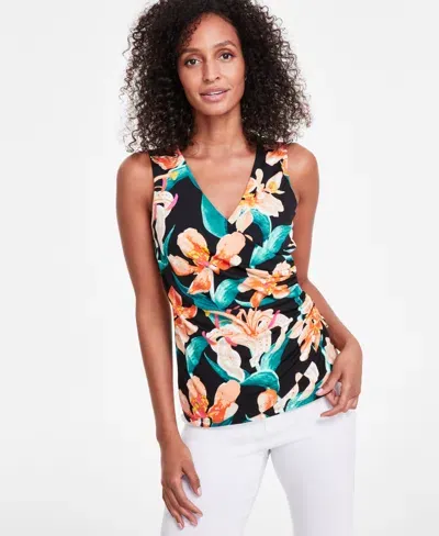 Inc International Concepts Women's Side-zip Surplice Top, Created For Macy's In Mila Garden