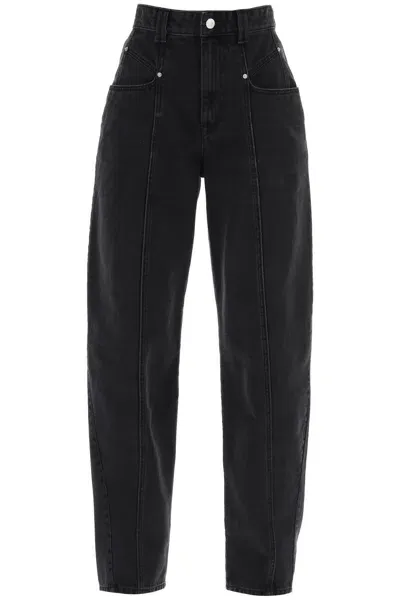 Isabel Marant Jeans Barrel Vetan In Black