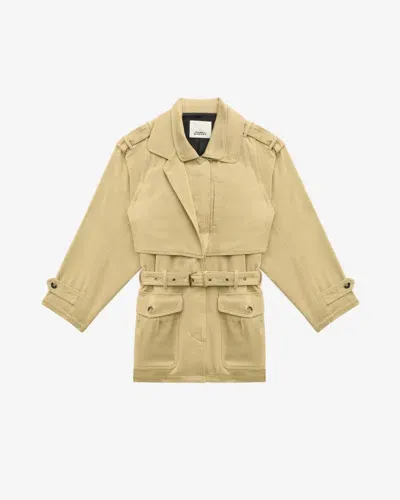 Isabel Marant Jovana Coat In Beige