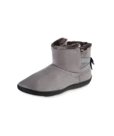 Isotoner Women's Microsuede Mallory Bootie In Ash In Grey