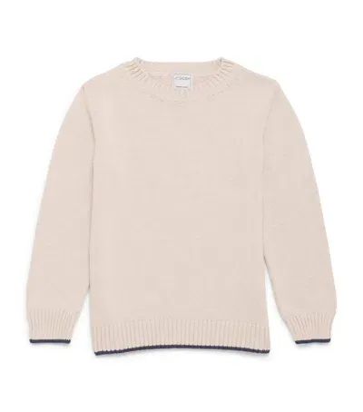 J & Josh Kids' Cotton Sweater In Beige