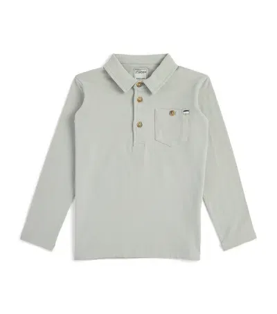 J & Josh Kids' Long-sleeve Polo Shirt In Grey