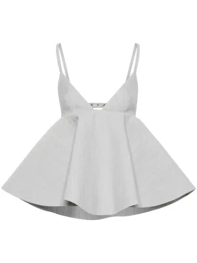 Jacquemus Kids' Le Haut Vela Top In Grey