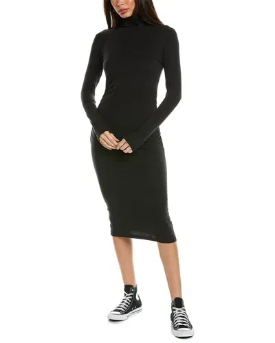 James Perse Turtleneck Midi Dress In Black