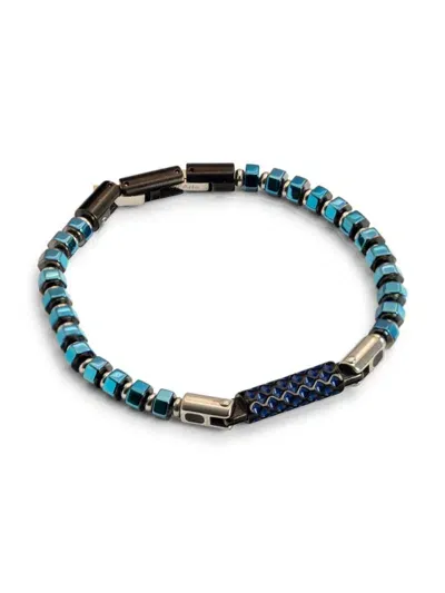 Jean Claude Men's Tri Tone Stainless Steel & Hematite Bracelet In Neutral