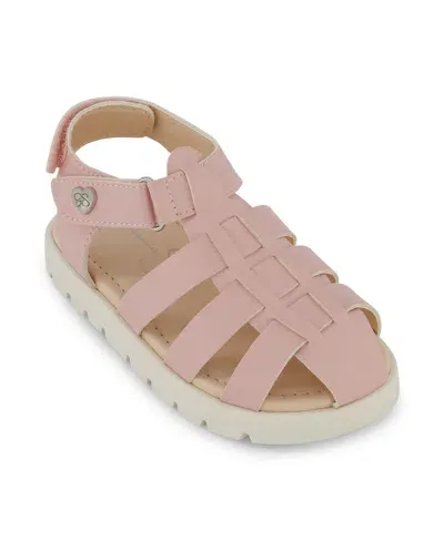 Jessica Simpson Kids' Toddler Girls Tia Fisher Puffy Bow Casual Sandals In Blush