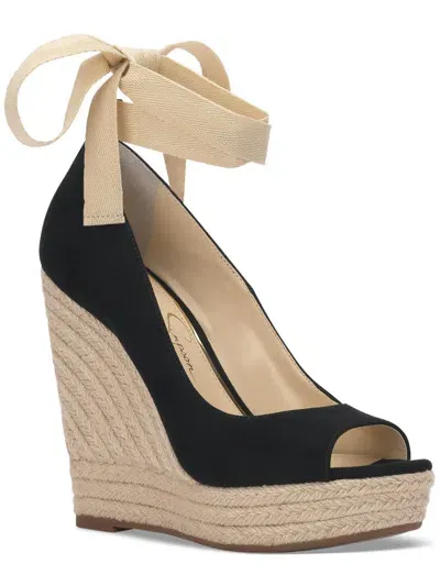 Jessica Simpson Zavida Womens Wedge Ankle Strap Espadrilles In Multi