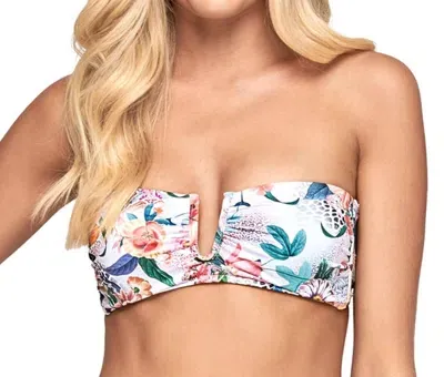 Jets By Jessika Allen Gypsy Underwire Bandeau Bikini Top In Femme Floral In Multi