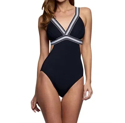 Jets By Jessika Allen Optima Banded Cut Out One Piece Swimsuit In Australia Optima In Black