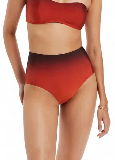 Jets Oia Sunset High Waist Hipster Bottom Pant In Burnt Orange In Yellow