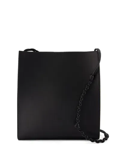 Jil Sander Leather Shoulder Bag In Black