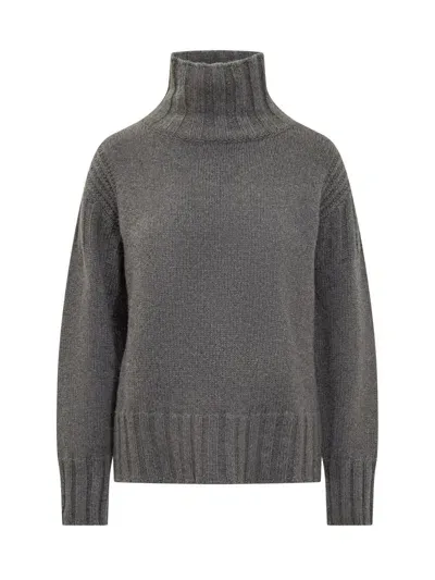 Jil Sander Turtleneck Sweater In Grey