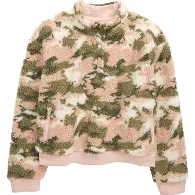 Joe's Kids' The Kendal Camo Fleece Pullover In Pink