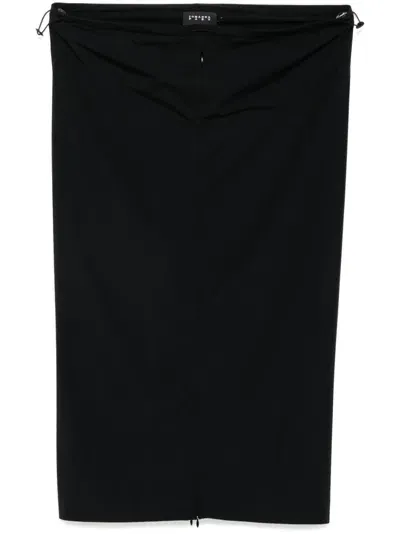 Johanna Parv Drawstrings Waist Skirt In Black