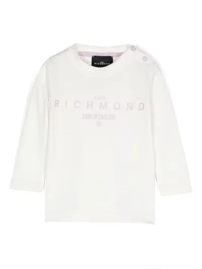 John Richmond Junior Babies' Logo-print T-shirt In White