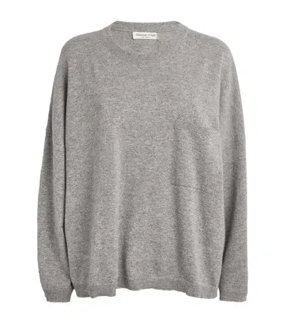 Johnstons Of Elgin Cashmere Oversized Sweater In Grey