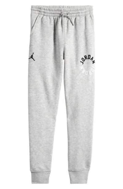 Jordan Kids' Heather Fleece Joggers In Light Gray Heather