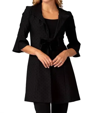 Joseph Ribkoff Microdot Coat Jacket In Black