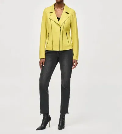 Joseph Ribkoff Zipper Jacket In Wasabi In Multi