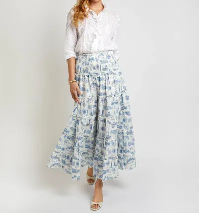 Joyce Met Rachie Soleil Skirt In Signature Blue Voyage Print In Multi