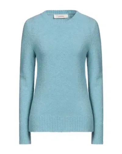 Jucca Woman Sweater Sky Blue Size L Alpaca Wool, Wool, Polyamide, Elastane