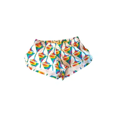 Julia Clancey Women's White Martini Rainbow Organic Tiny Pants