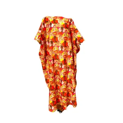 Julia Clancey Women's Yellow / Orange Madam Turbanista Flame Kaftan In Yellow/orange