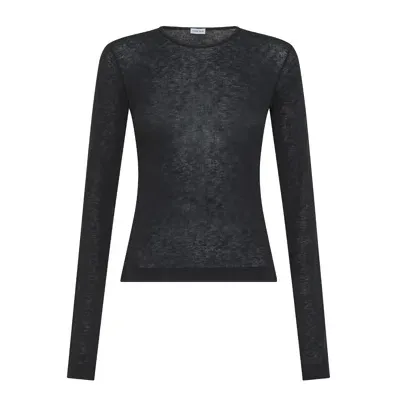 Jungle Julia Women's Black Crew Neck Top