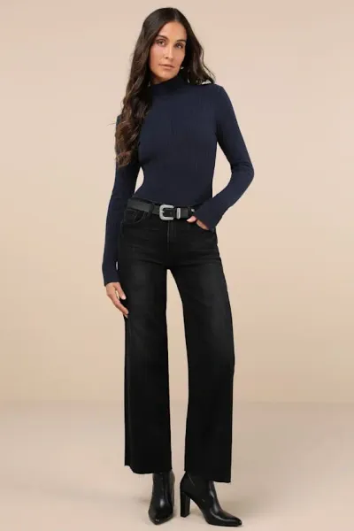 Just Black Trending Intention Black Slim Palazzo Jeans