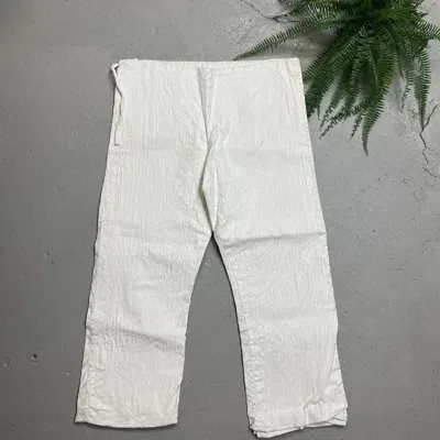 Pre-owned Kanye West X Yeezy Season Yeezy Kanye West Wyoming Sample Painted Pants 1/1 In White