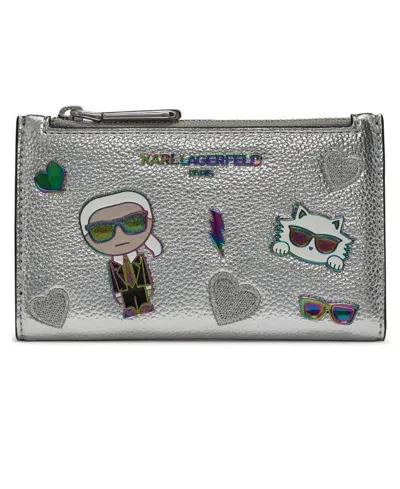 Karl Lagerfeld Slg Small Wallet In Silver