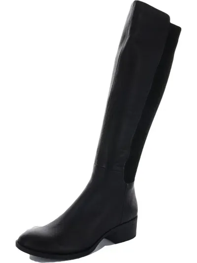 Kenneth Cole New York Levon Womens Leather Knee-high Riding Boots In Black