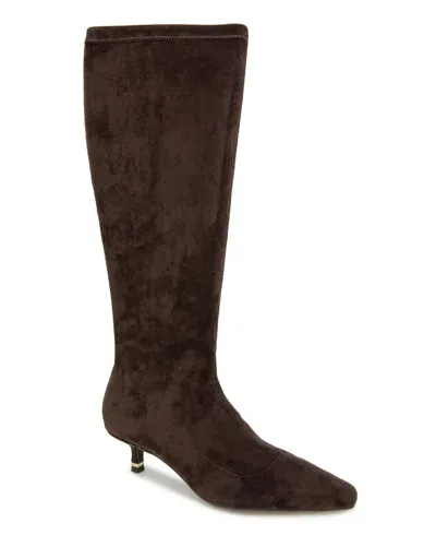 Kenneth Cole New York Women's Meredith Knee High Kitten Heel Boots In Chocolate