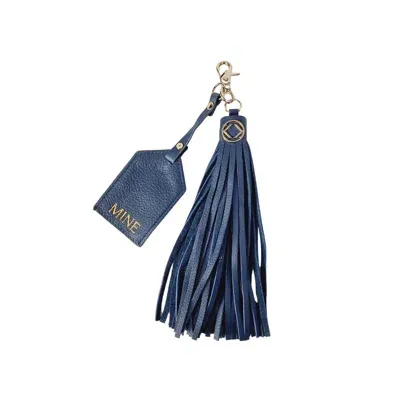 Kerikit England Women's Warrior Blue Leather Tassel Keyring