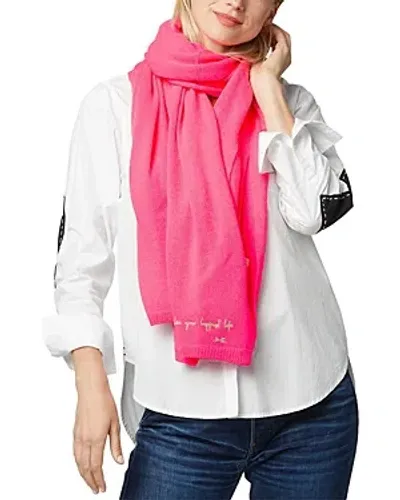 Kerri Rosenthal Cashmere Wrap Scarf In Neon Pink