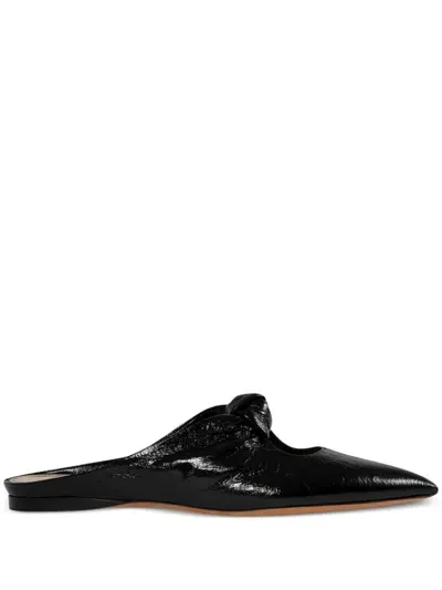 Khaite The Rowan Flat Mules In Black