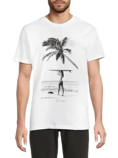 Kinetix Men's Surf Graphic Pima Cotton T-shirt In White