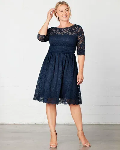 Kiyonna Luna Lace Dress In Grey