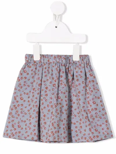 Knot Kids' Bernice Floral-print Skirt In Blue