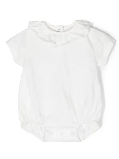 Knot Babies' Short Sleeve Bodysuit In White